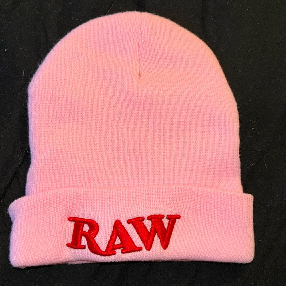 Pink RAW beanie